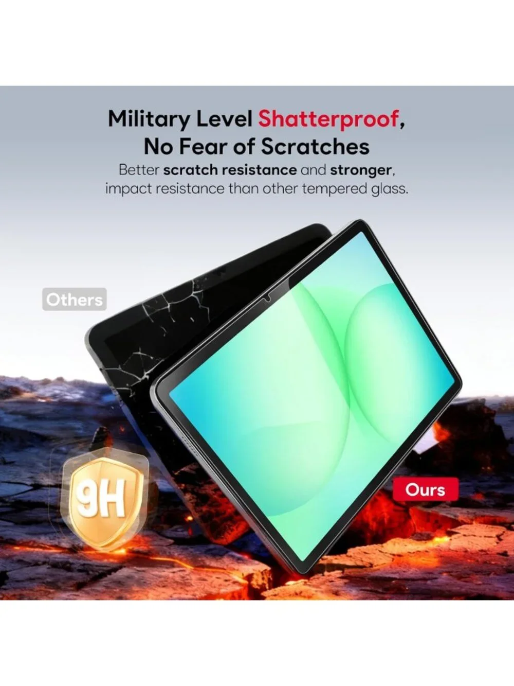 2 Pack Tempered Glass Screen Protector for Samsung Galaxy Tab A11/A9 Plus, 9H
